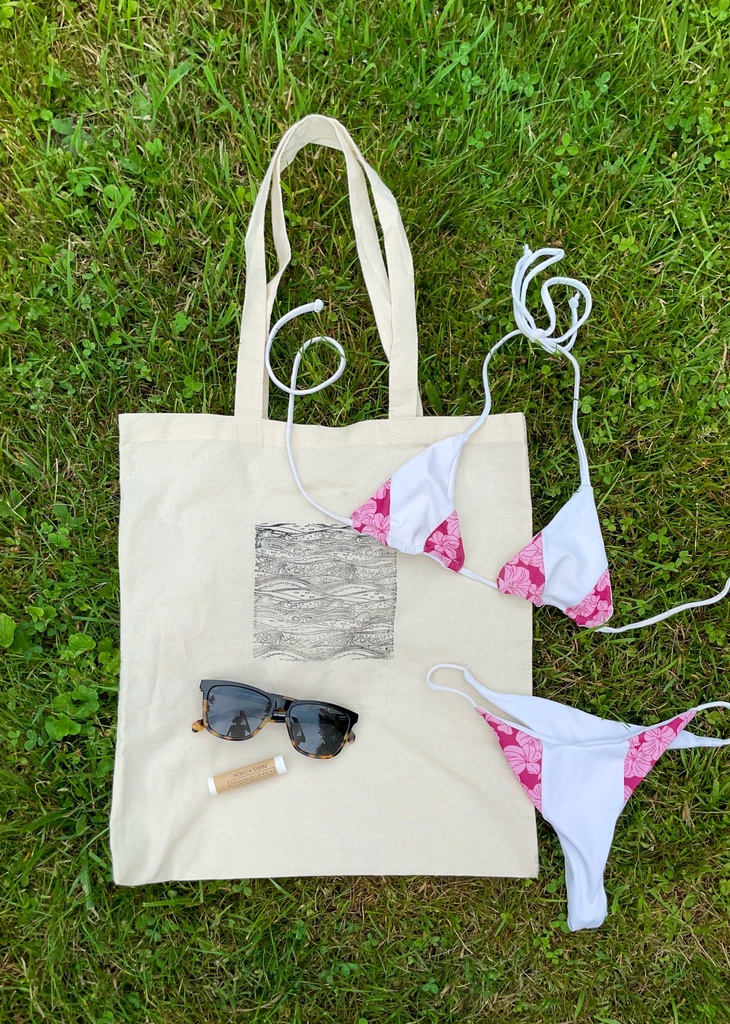 Cotton Tote Bag: Black Hand Block Printed, Eco-Friendly, Natural, High Quality